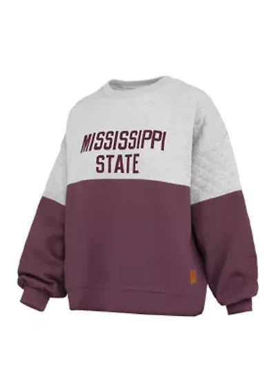 NCAA Mississippi State Bulldogs Kaia Priscilla Quilted Fleece Pullover