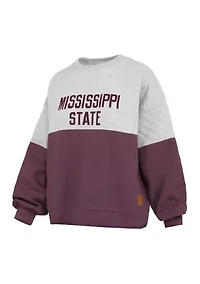 NCAA Mississippi State Bulldogs Kaia Priscilla Quilted Fleece Pullover