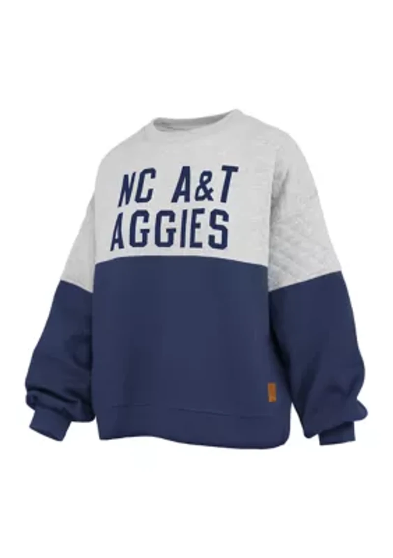 NCAA NC A&T Aggies Kaia Priscilla Quilted Fleece Sweatshirt