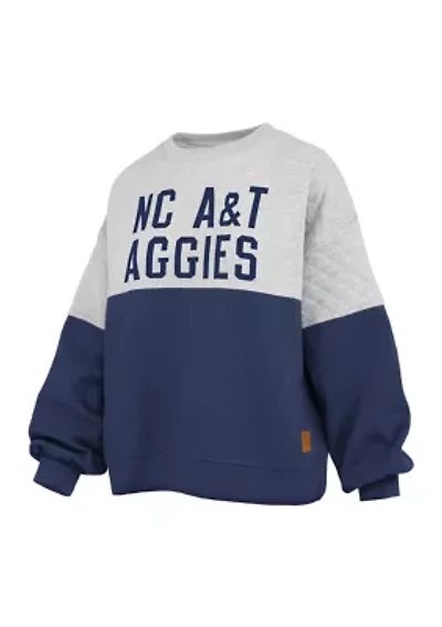 NCAA NC A&T Aggies Kaia Priscilla Quilted Fleece Sweatshirt