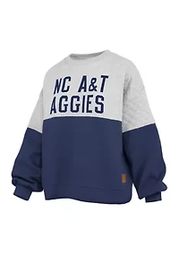 NCAA NC A&T Aggies Kaia Priscilla Quilted Fleece Sweatshirt