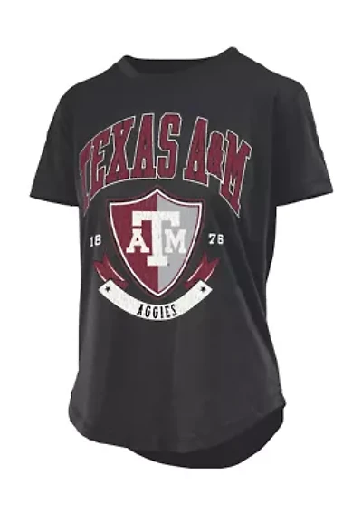 NCAA Texas A&M Aggies Buckler Short Sleeve Rounded Bottom Graphic T-Shirt
