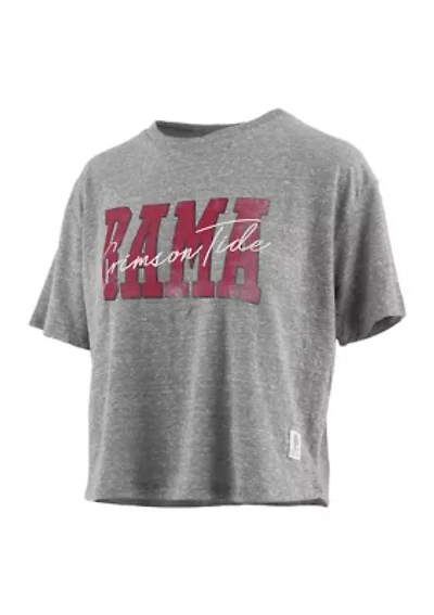 NCAA Alabama Crimson Tide Short Sleeve Crop Top