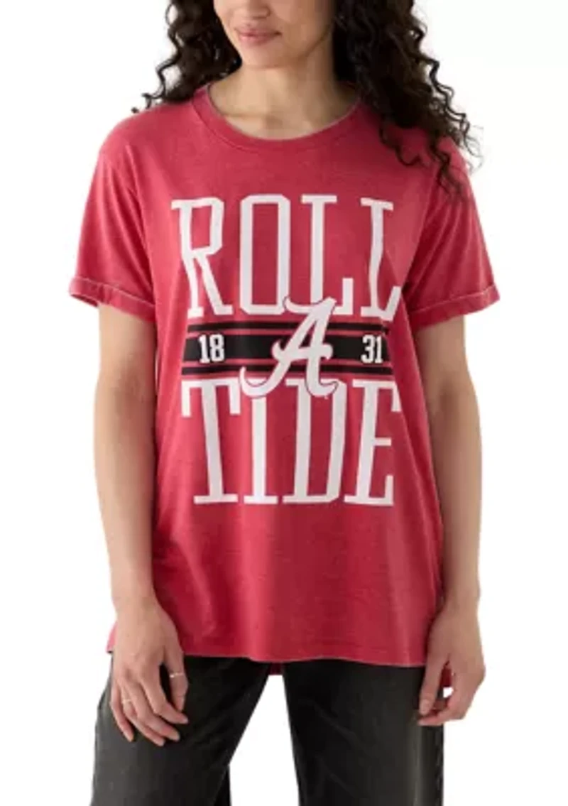 NCAA Alabama Crimson Tide Vintage Boyfriend Graphic T-Shirt