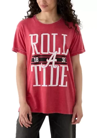 NCAA Alabama Crimson Tide Vintage Boyfriend Graphic T-Shirt
