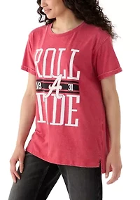 NCAA Alabama Crimson Tide Vintage Boyfriend Graphic T-Shirt