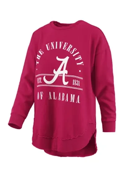NCAA Alabama Crimson Tide Sloan Melange Poncho Fleece Pullover