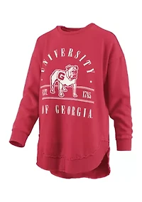 NCAA Georgia Bulldogs Sloan Melange Poncho Fleece Pullover