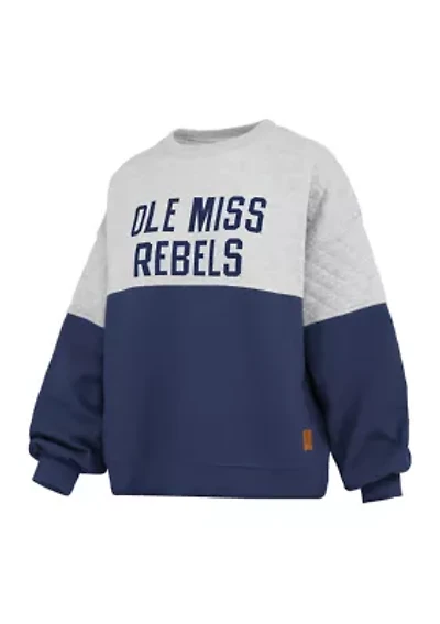 NCAA Ole Miss Rebels Kaia Priscilla Quilted Fleece  Pullover