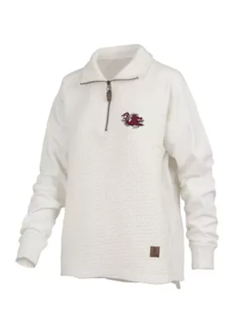 NCAA South Carolina Gamecocks Salem Bubble Knit Quarter Zip Pullover