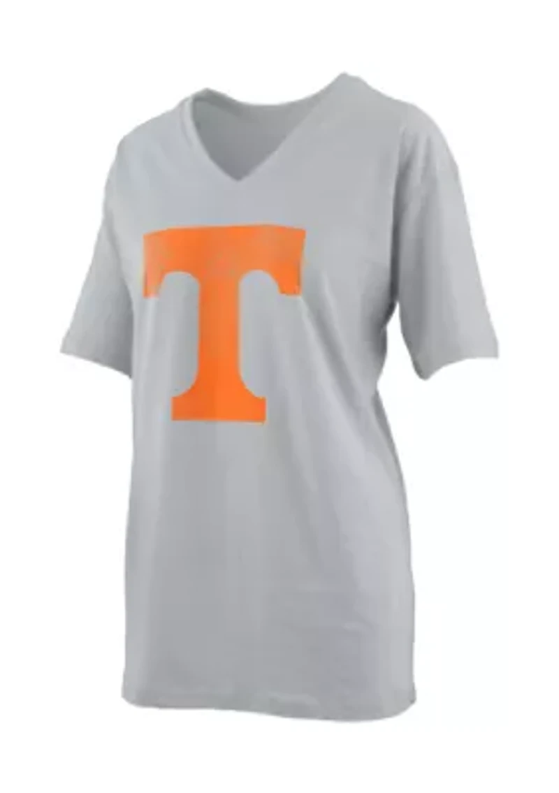 NCAA Tennessee Volunteers Distressed Logo V-Neck T-Shirt