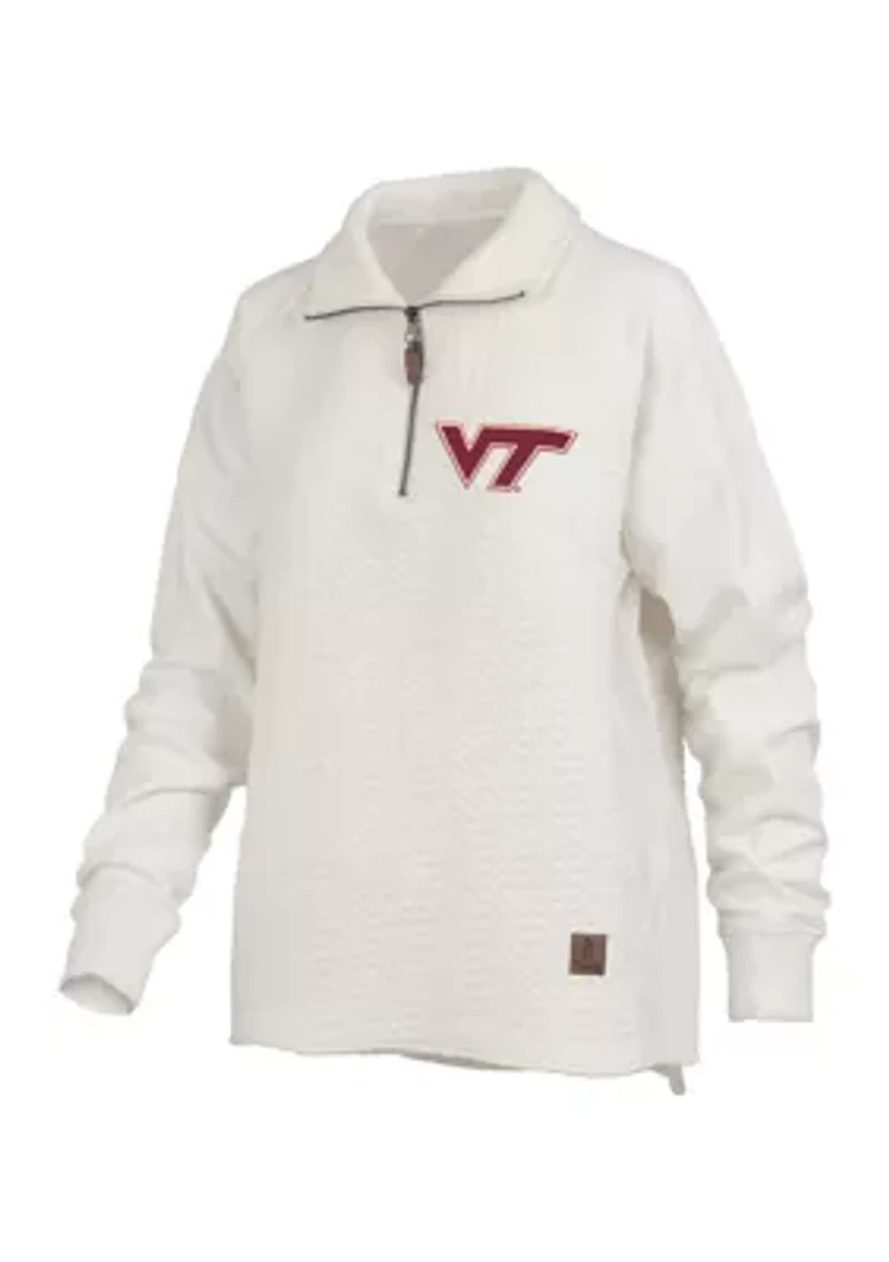 NCAA Virginia Tech Hokies Salem Bubble Knit Quarter Zip Pullover