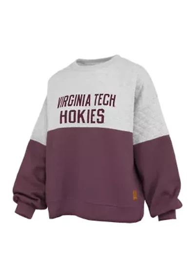 NCAA Virginia Tech Hokies Kaia Priscilla Quilted Fleece Pullover