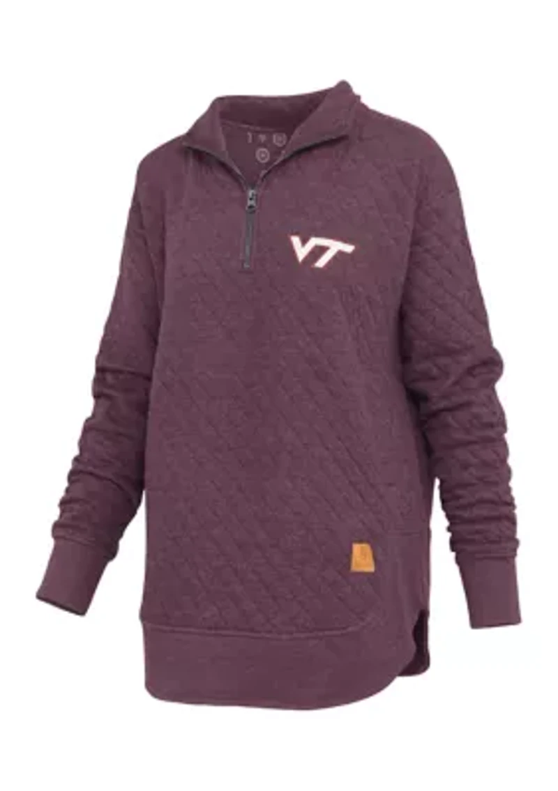 NCAA Virginia Tech Hokies North Fork Roseburg Quilted Fleece Pullover