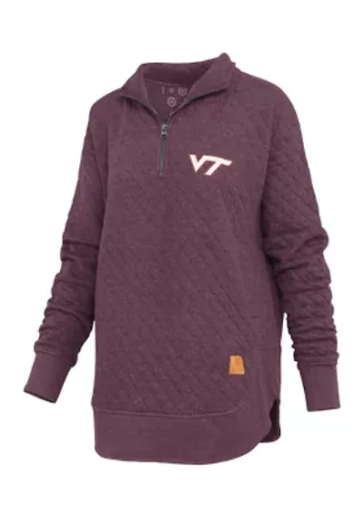 NCAA Virginia Tech Hokies North Fork Roseburg Quilted Fleece Pullover