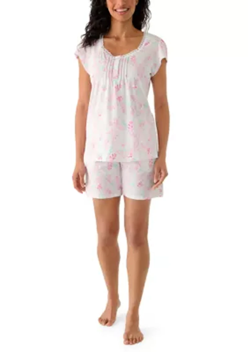 Women's Silky Knit Boxer Pajama Set