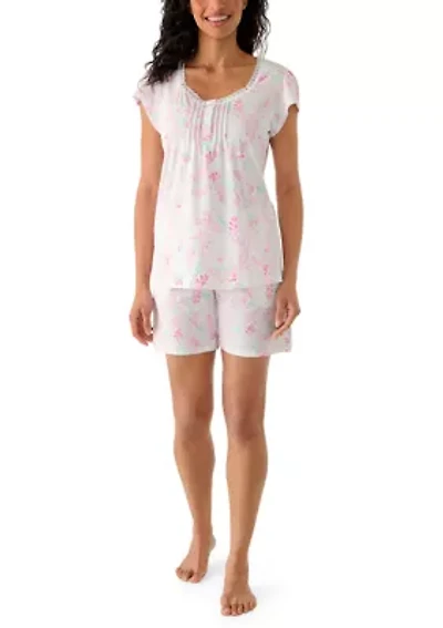 Women's Silky Knit Boxer Pajama Set