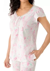 Women's Silky Knit Boxer Pajama Set