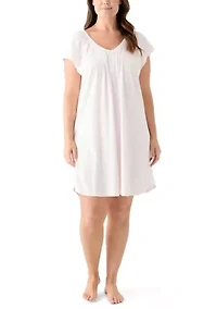 Plus Short Flutter Sleeve Gown