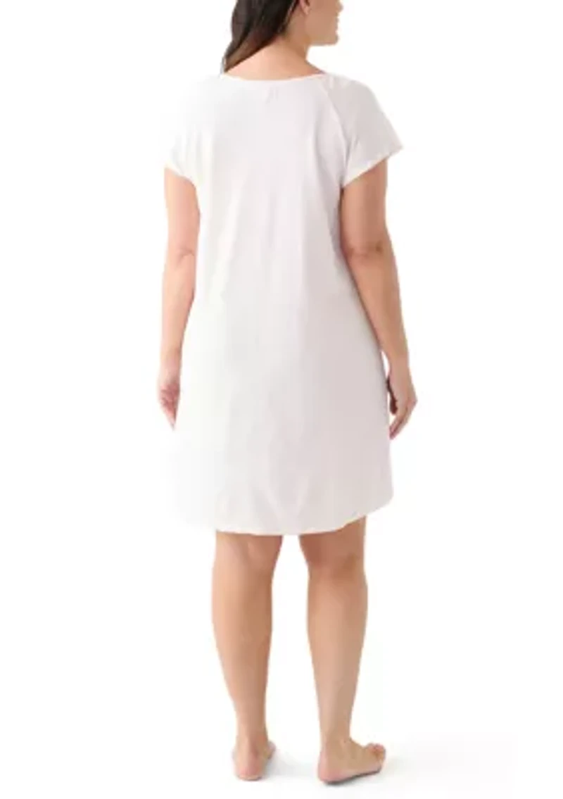 Plus Short Flutter Sleeve Gown