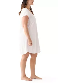 Plus Short Flutter Sleeve Gown