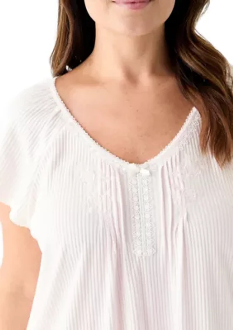 Plus Short Flutter Sleeve Gown