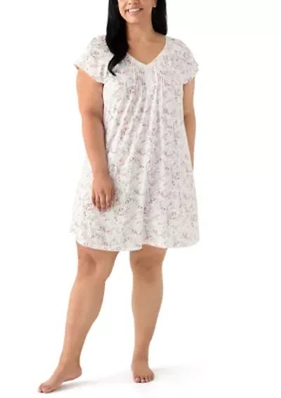 Plus Flutter Sleeve Nightgown