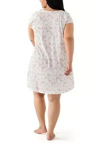 Plus Flutter Sleeve Nightgown
