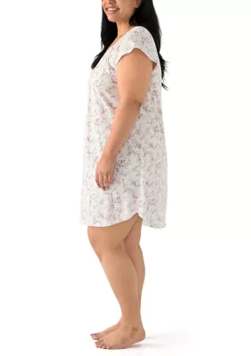 Plus Flutter Sleeve Nightgown