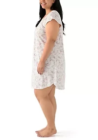 Plus Flutter Sleeve Nightgown