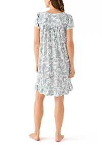 Women's Short Flutter Sleeve Gown