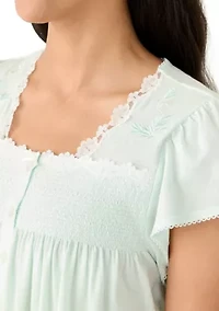 Women's Short Flutter Sleeve Night Gown