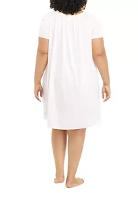 Plus Tricot Short Gown