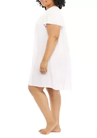 Plus Tricot Short Gown