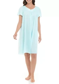 Short Sleeve Tricot Gown