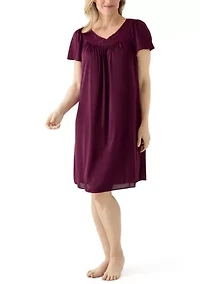 Short Sleeve Tricot Gown