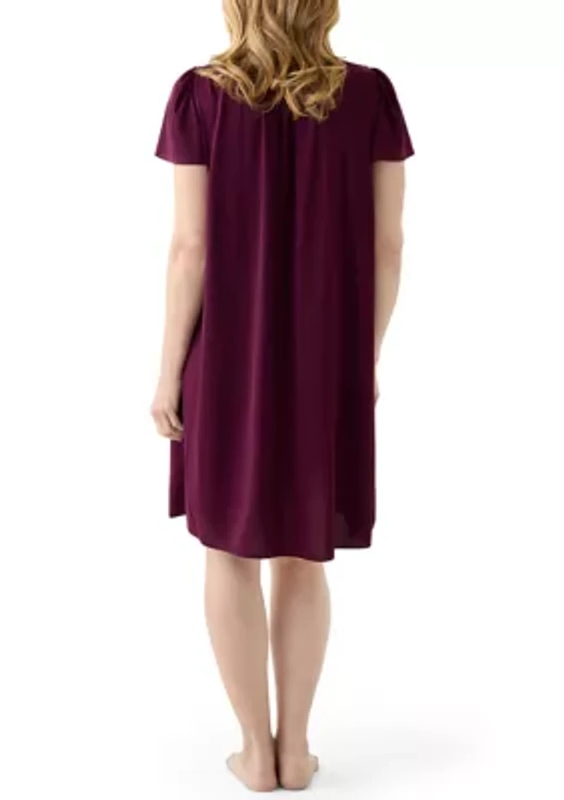 Short Sleeve Tricot Gown