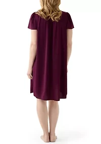 Short Sleeve Tricot Gown