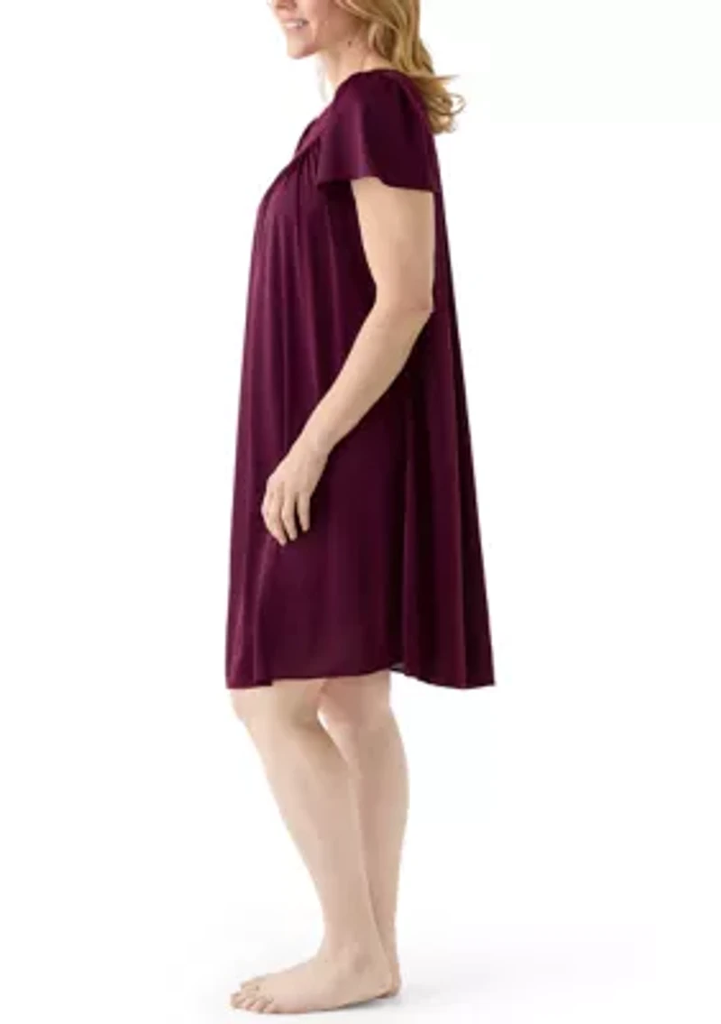 Short Sleeve Tricot Gown