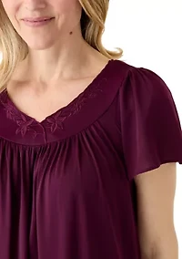 Short Sleeve Tricot Gown