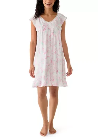 Women's Silky Knit Short Nightgown