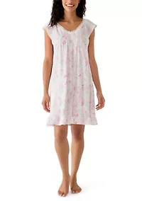 Women's Silky Knit Short Nightgown