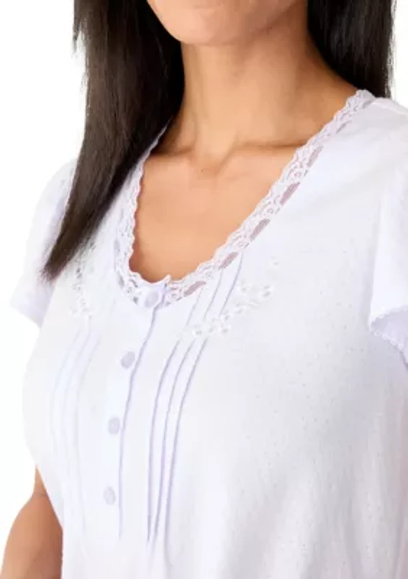 Women's Knit Flutter Sleeve Nightgown