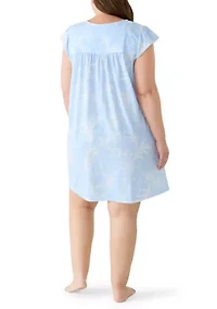 Plus Silky Knit Short Nightgown