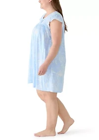 Plus Silky Knit Short Nightgown