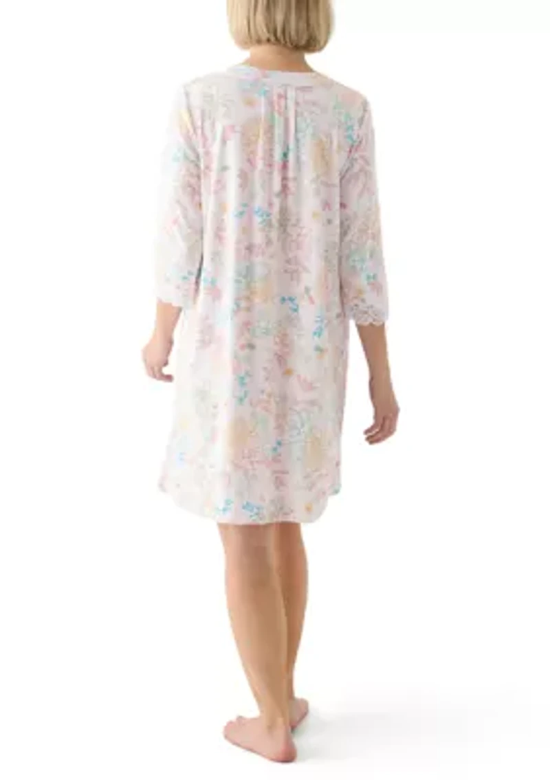 Women's Cottonessa Long Sleeve Short Gown