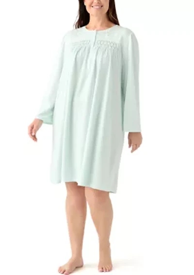 Plus Long Sleeve Nightgown