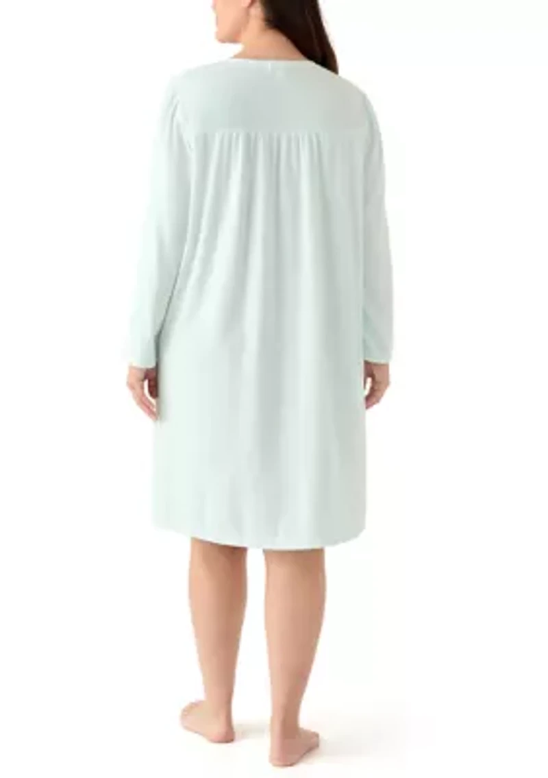 Plus Long Sleeve Nightgown