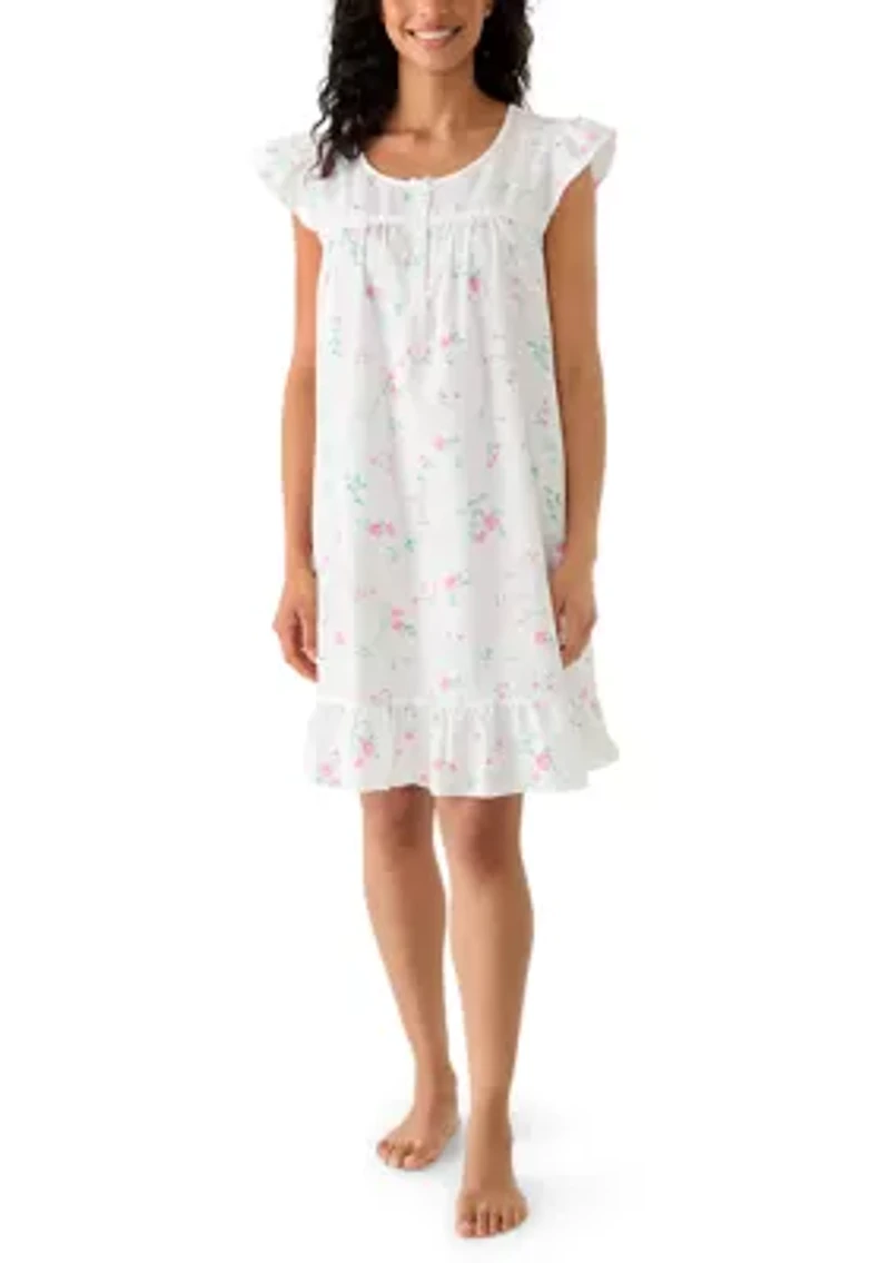 Women's Seersucker Short Nightgown