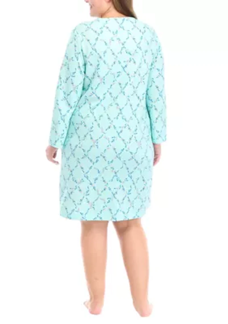 Plus Quilt-In Silky Knit Robe